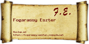 Fogarassy Eszter névjegykártya